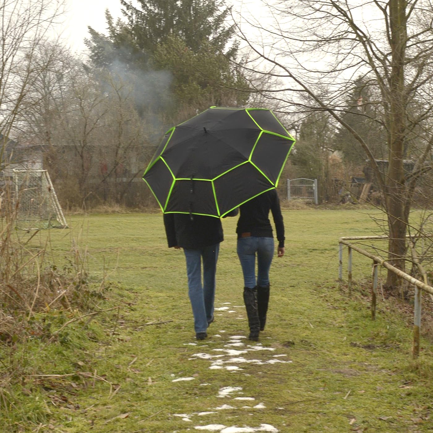 iX-brella 146 cm XXXL Fiber-Golfschirm Automatik doppeltes Dach mit Ventilationsbezug