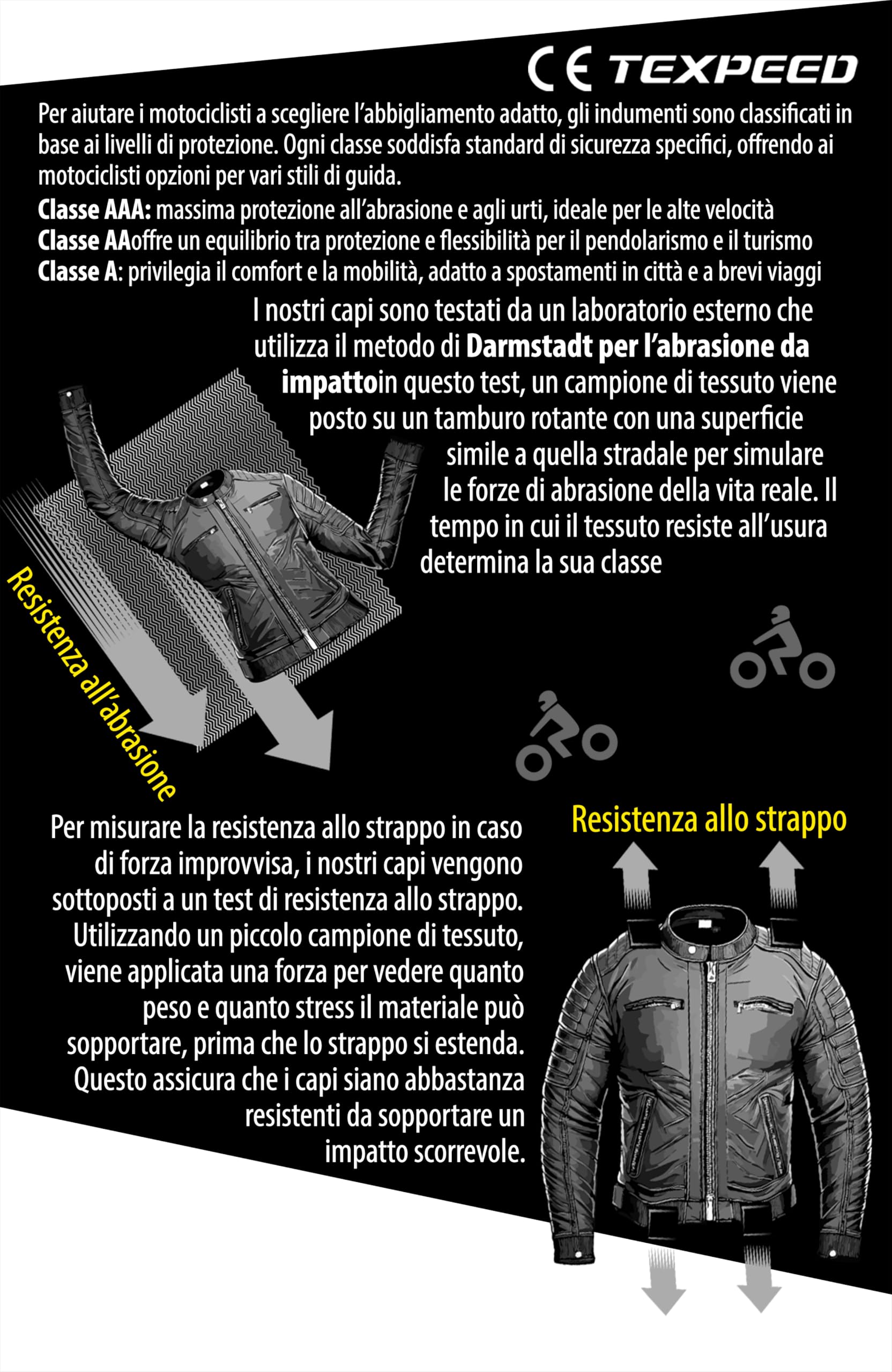 Texpeed Giacca da moto in pelle da uomo con protezioni - Motociclista giubbotto da touring/turismo con vera protezione Biker CE armor (EN 1621-1) - Inverno invernale o estate Marrone - M