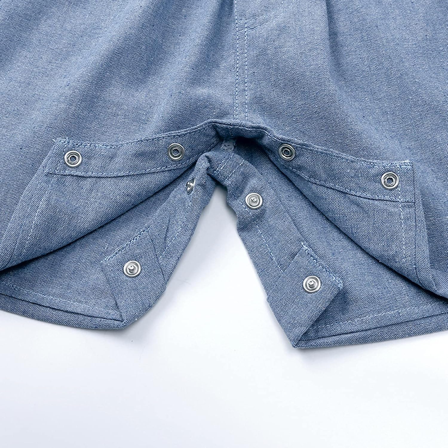 TAOJIAN Infant and Toddler Baby Boys Kids Short Sleeve Bowtie Buttons Bodysuit Shirts Suspender Shorts Casual Summer Clothes - Image 8