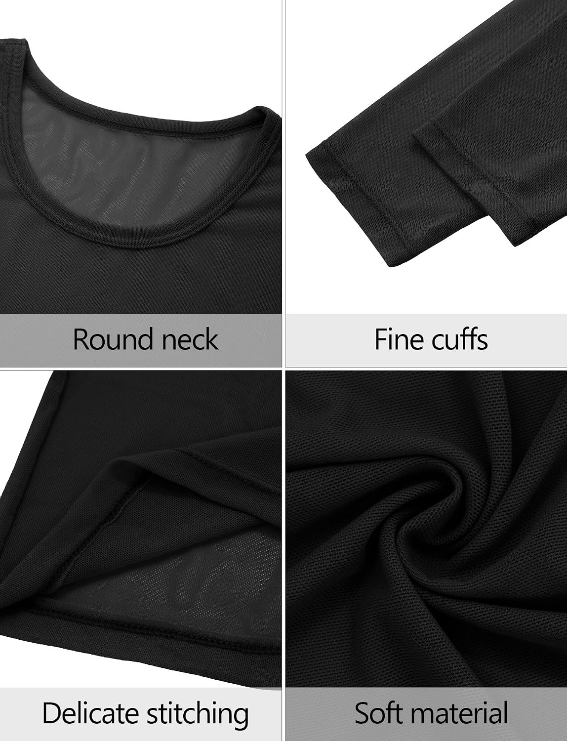 SEAUR Mens Sheer Mesh T Shirt See Through Long Sleeves Muscle Tee Tops Breathable Transparent Workout Undershirt Clubwear