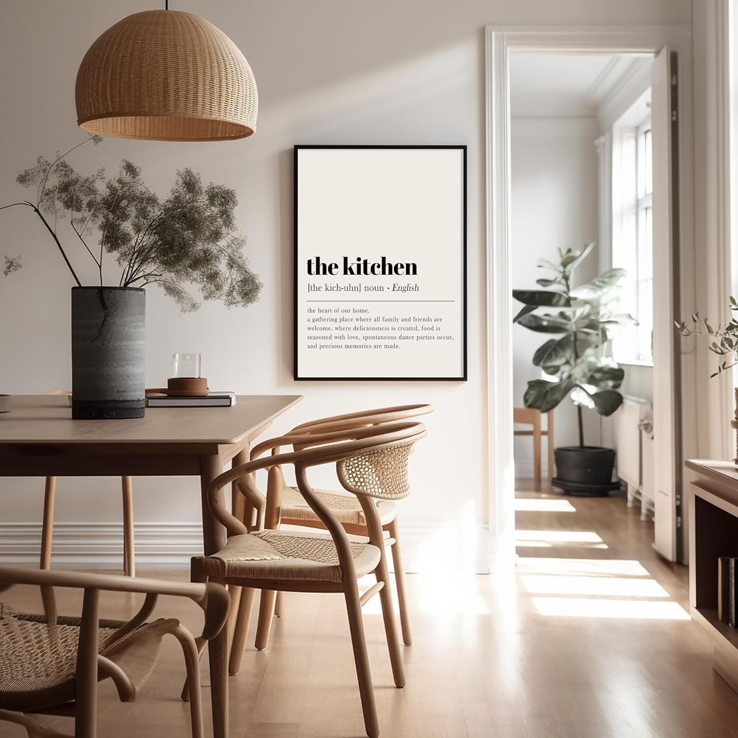 Poster Master Dictionary Art Poster - Kitchen Definition, Heart Of Home, Simple, Gathering Place - 16x20 UNFRAMED Wall Art - Gift for Family, Friend - Minimalist Print - Wall Decor for Canteen, Pantry