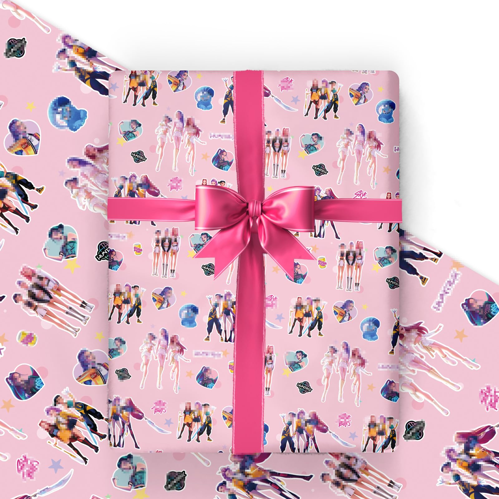 Wrapping Paper 5 Sheets- 50*70cm Cartoon Wrapping Paper Sheets, Gift WrappinG PapeR for Present Gift Wrap Pack for Birthday, Recyclable BirthDay WrapPing PapER for Kid Boy Girl Party Favor Decorations