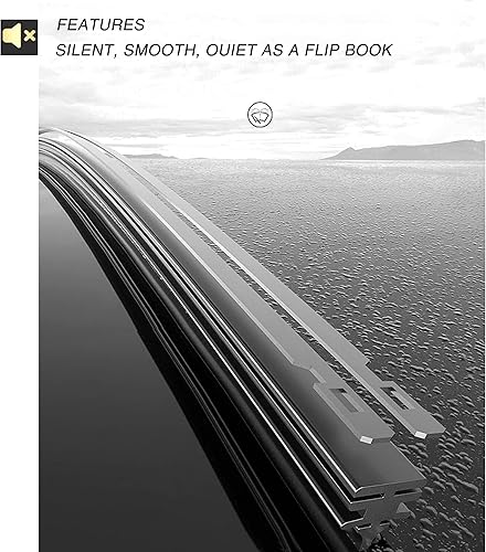 Miniatura 3 de MAMIKO Limpiaparabrisas prémium de 17 + 17 pulgadas para todas las estaciones, repuesto del fabricante original del equipo original para Ford Bronco