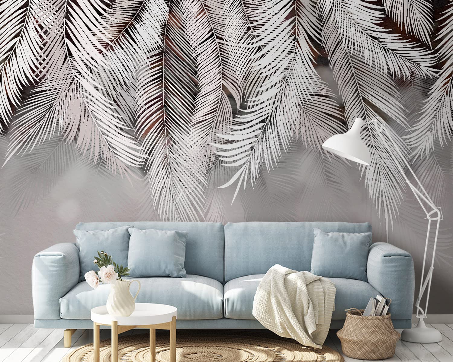 Carta Da Parati 3D Effetto Giungla - 400x280 Cm Con Foglie E Palme - Foto 9