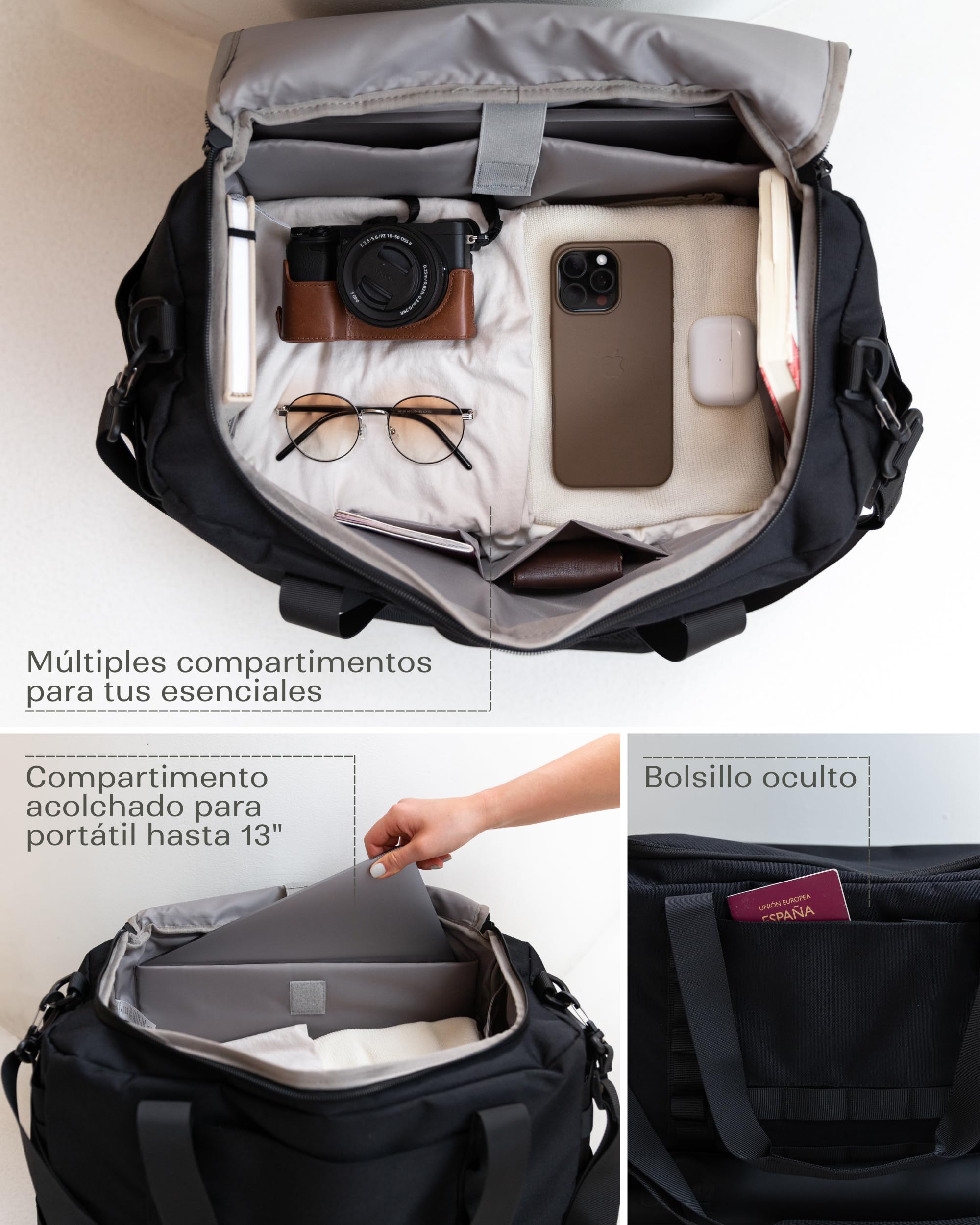SVOLTA Bolsa de Deporte Resistente al Agua para Hombre y Mujer - Bolsa de Viaje Militar Grande 32L con Compartimento Impermeable - Mochila Táctica Duffle para Gimnasio, Crossfit y Viajes - Verde Oliva