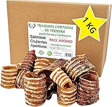 Trachea for Dogs – Natural Dried Snacks – Beef Trachea Dog – Long. Approx. 5 cm – Pack of 1 kg