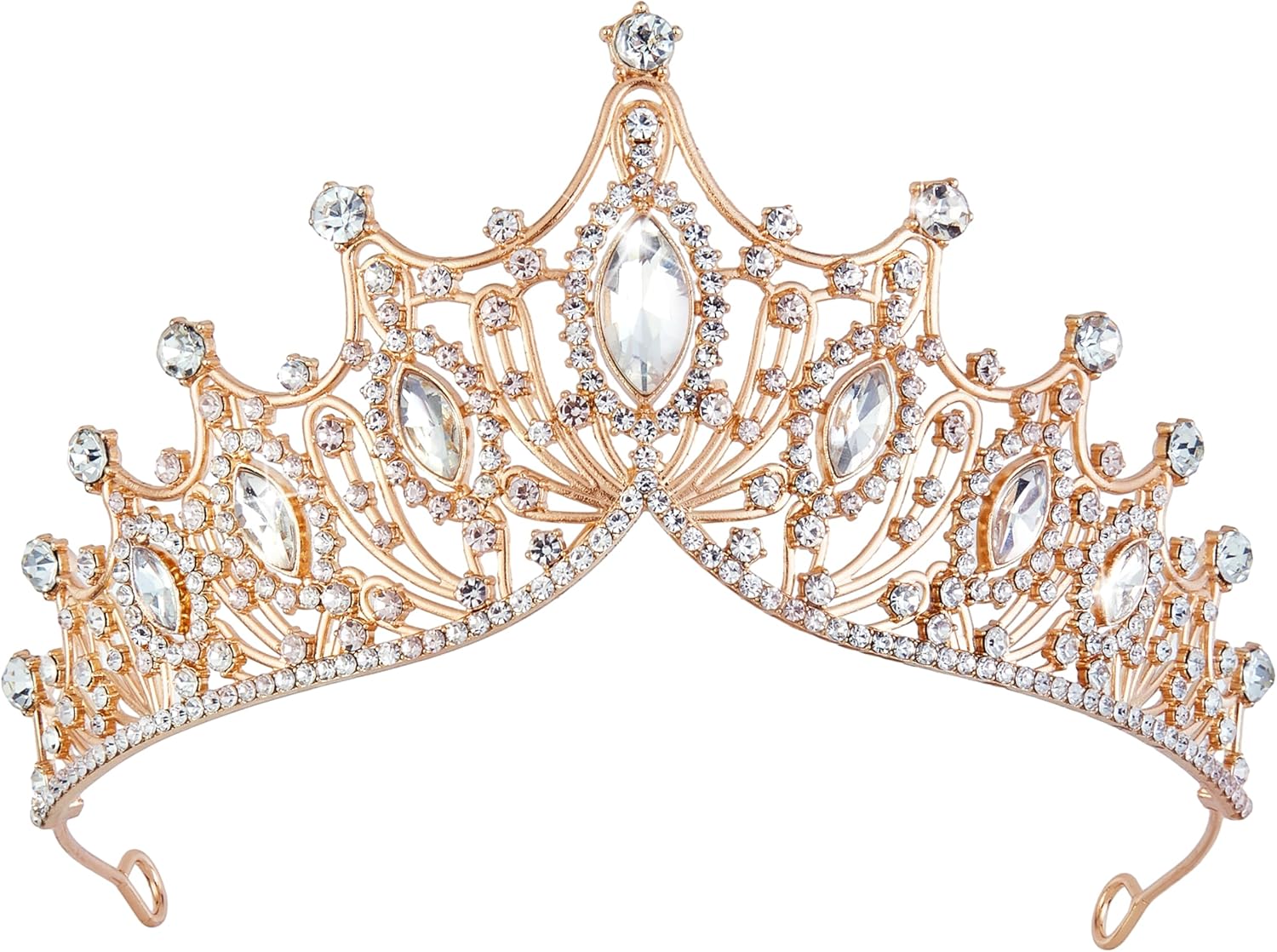 Gold Crown for Women Crystal Princess Tiaras Rhinestone Queen Headband Wedding Bridal Hair Accessories Birthday Prom Pageant Party Coming of Age Ceremony Photo Props