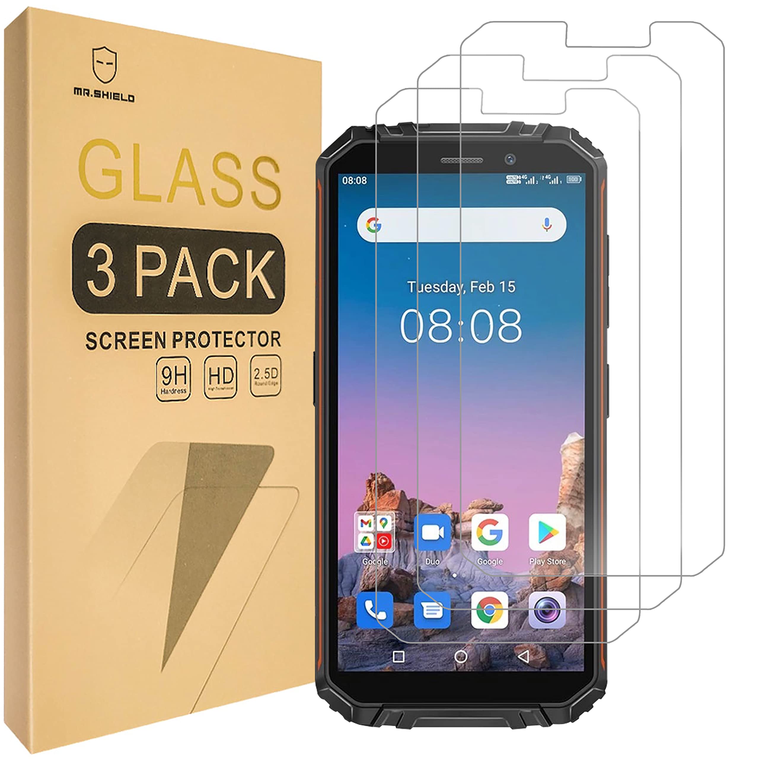 Mr.Shield [3-Pack] Screen Protector For Oukitel WP18 [Tempered Glass] [Japan Glass with 9H Hardness] Screen Protector