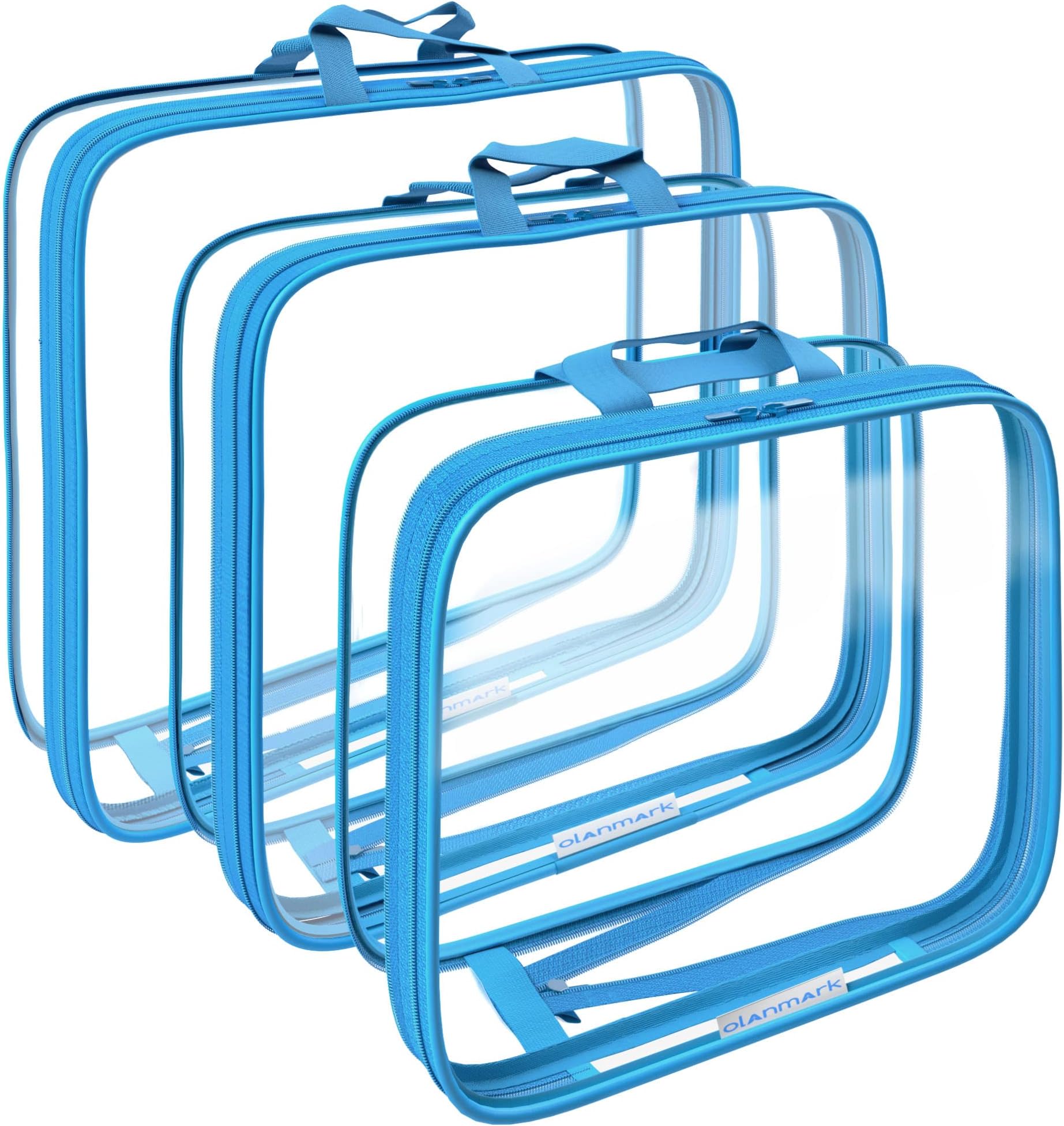 Clear Compression Packing Cubes 3 Set Bags for Travel Luggage Cube Organizer