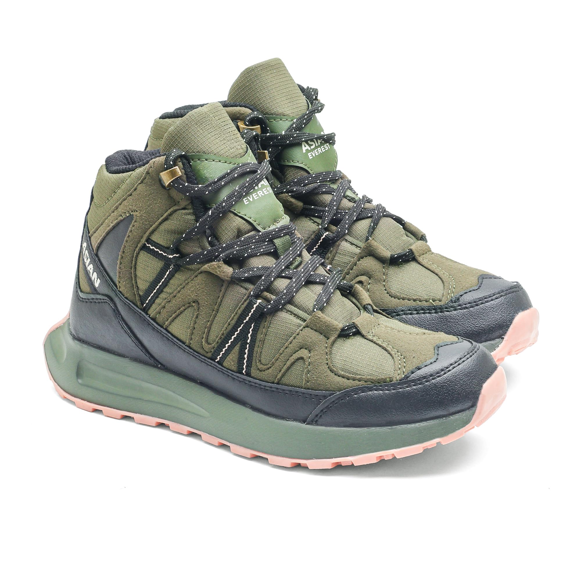 Everest W-21 Women’s Trekking & Hiking Shoes | Durable Outdoor Footwear with Anti-Slip Outsole, Soft Cushion Comfort & Water-Resistant Upper | Ideal for Travel, Biking & Trails