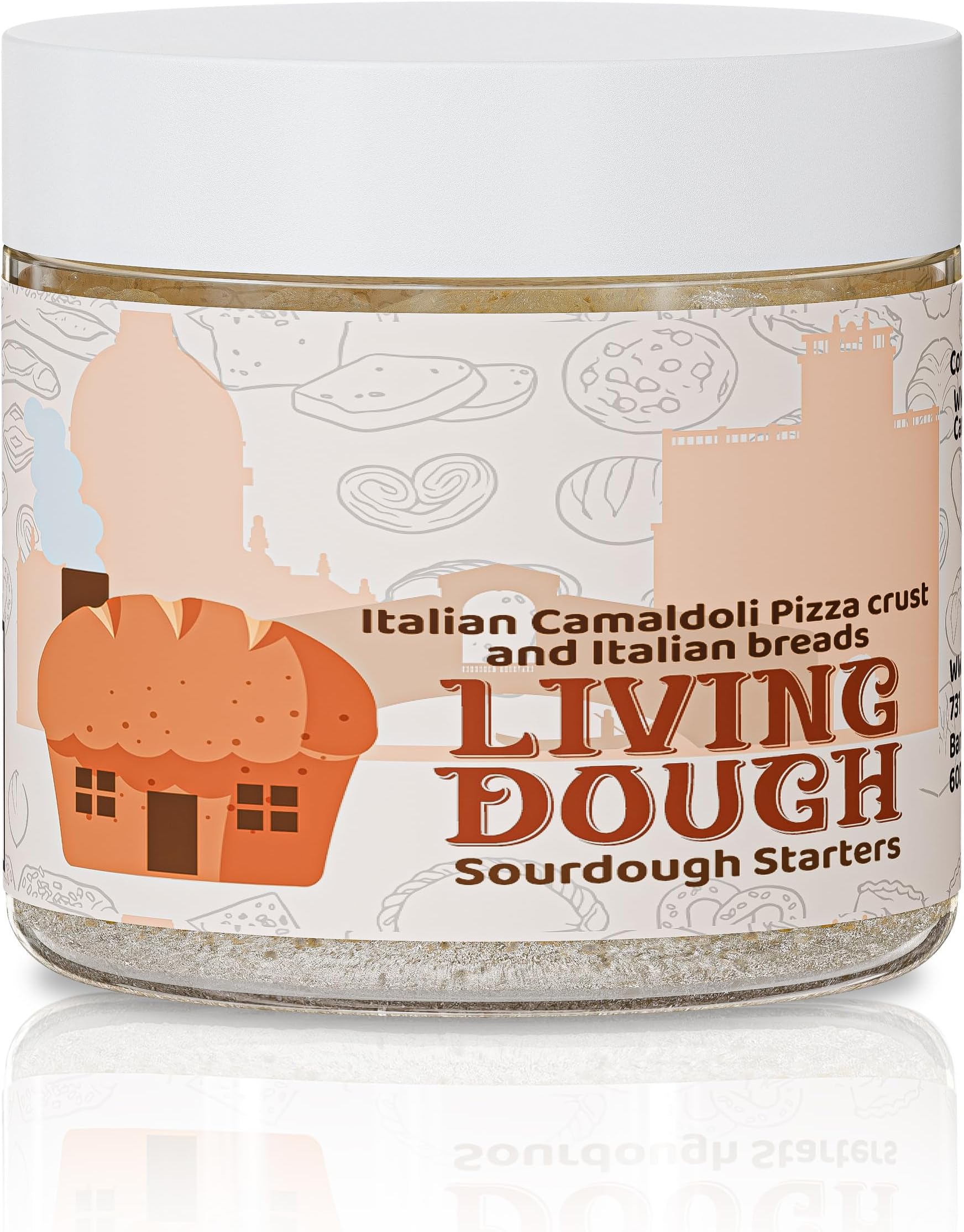 Living Dough - Italian Sourdough Starter Culture - Active & Live Organic Sourdough Starter for Baking - For Artisan Bread, Pizza Dough, Waffles & More