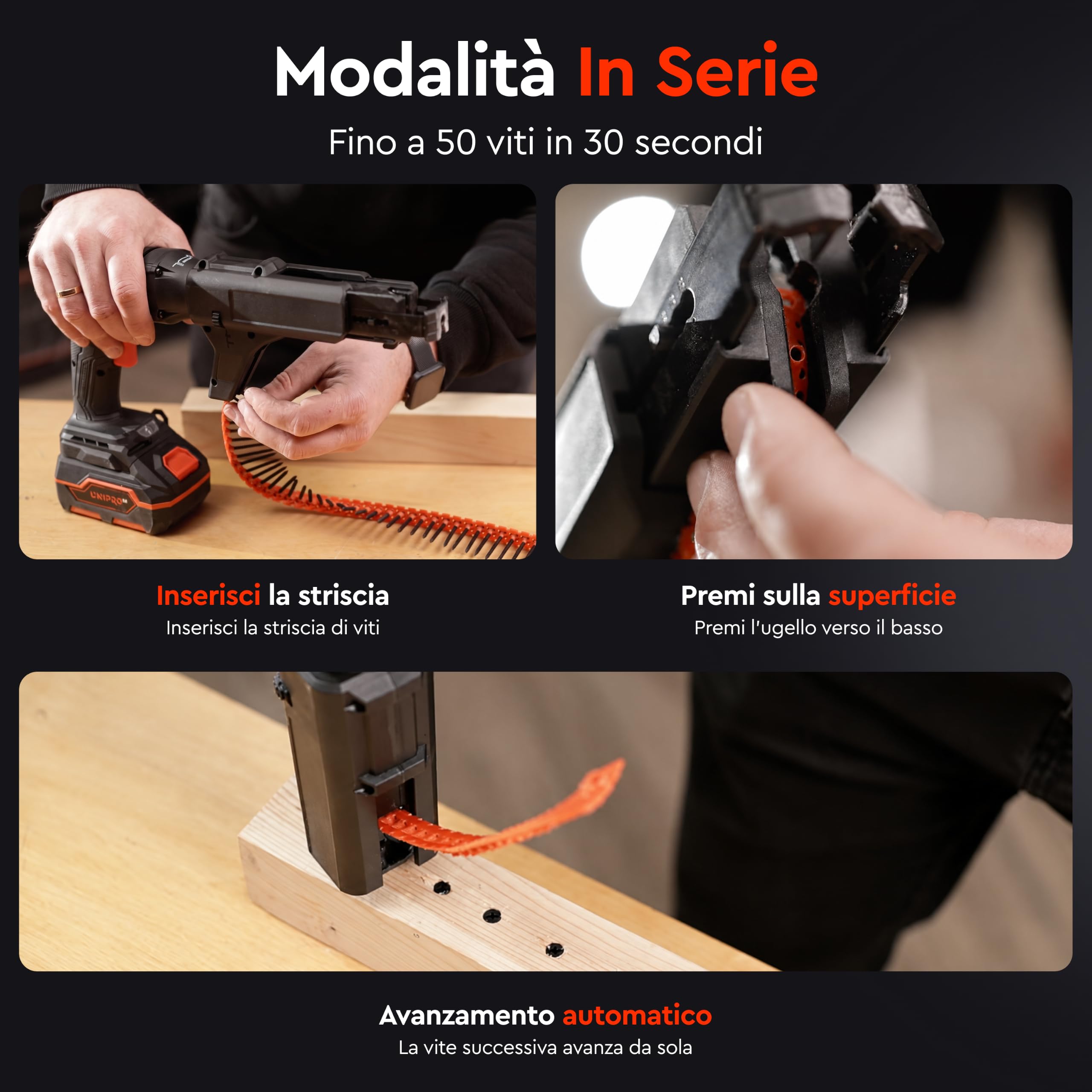 Avvitatore per cartongesso Dnipro-M DSD-201BCA 20 V, con batteria da 6 Ah