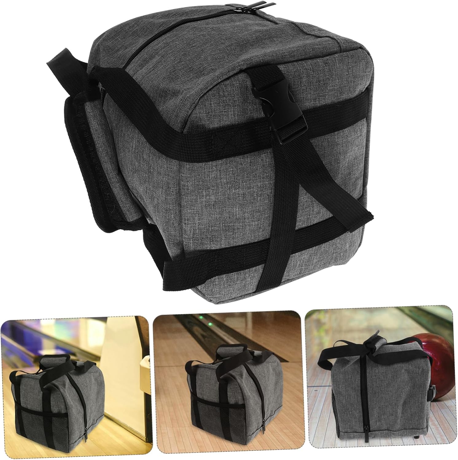 Kisangel Bowling Tote Bag Padded Holder for Single Lightweight and Portable Office Beach and Travel Use Convenient Carrying Multiple Pockets