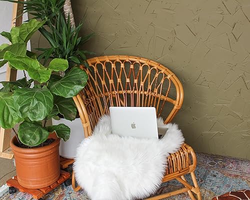 Miniatura 15 de HYSEAS Alfombra de piel de oveja sintética color negro, 2 x 3 pies, paquete de 2, mullida y esponjosa para suelo interior, sofá, silla, dormitorio