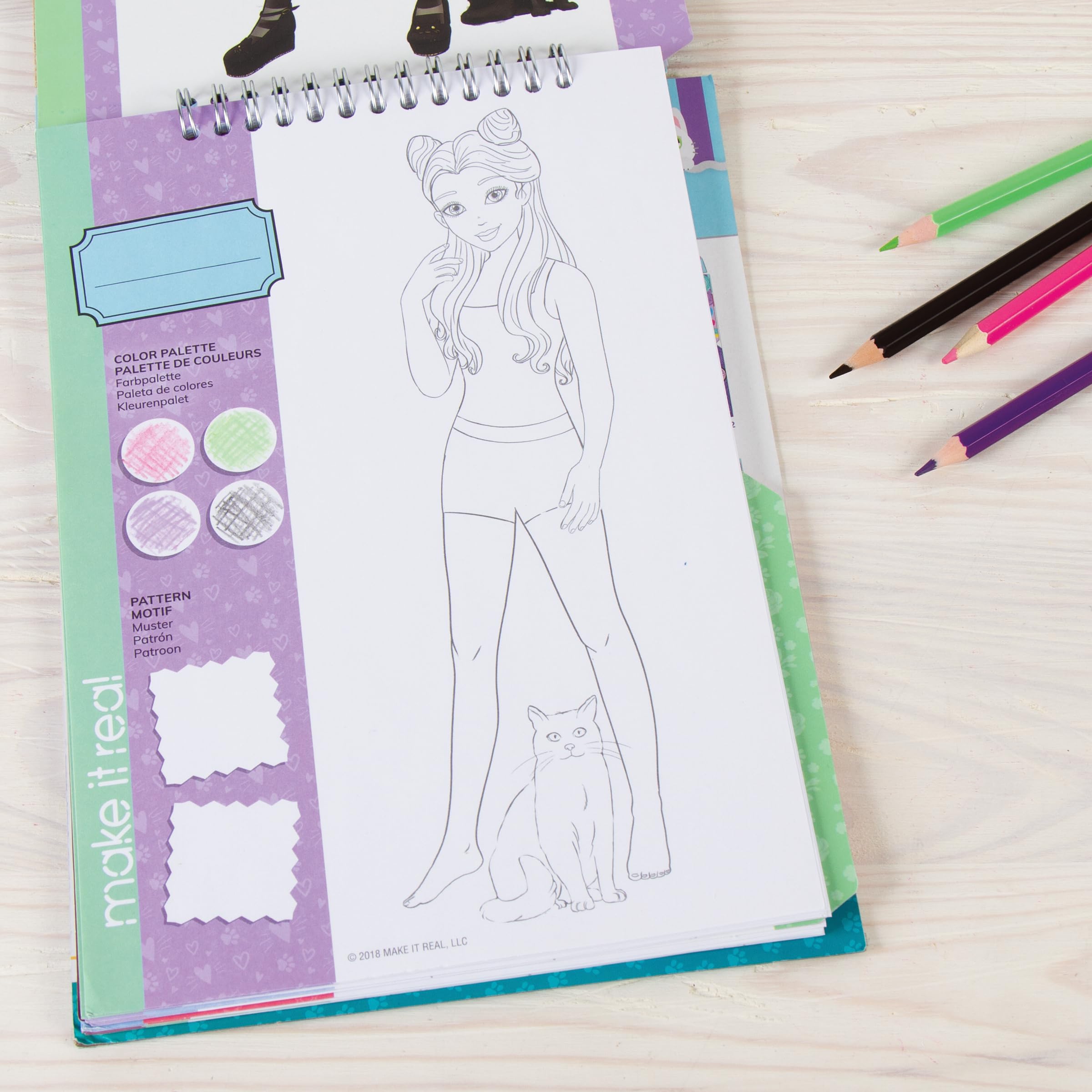 Make it Real - Fashion Design Sketchbook: Pretty Kitty (3204)