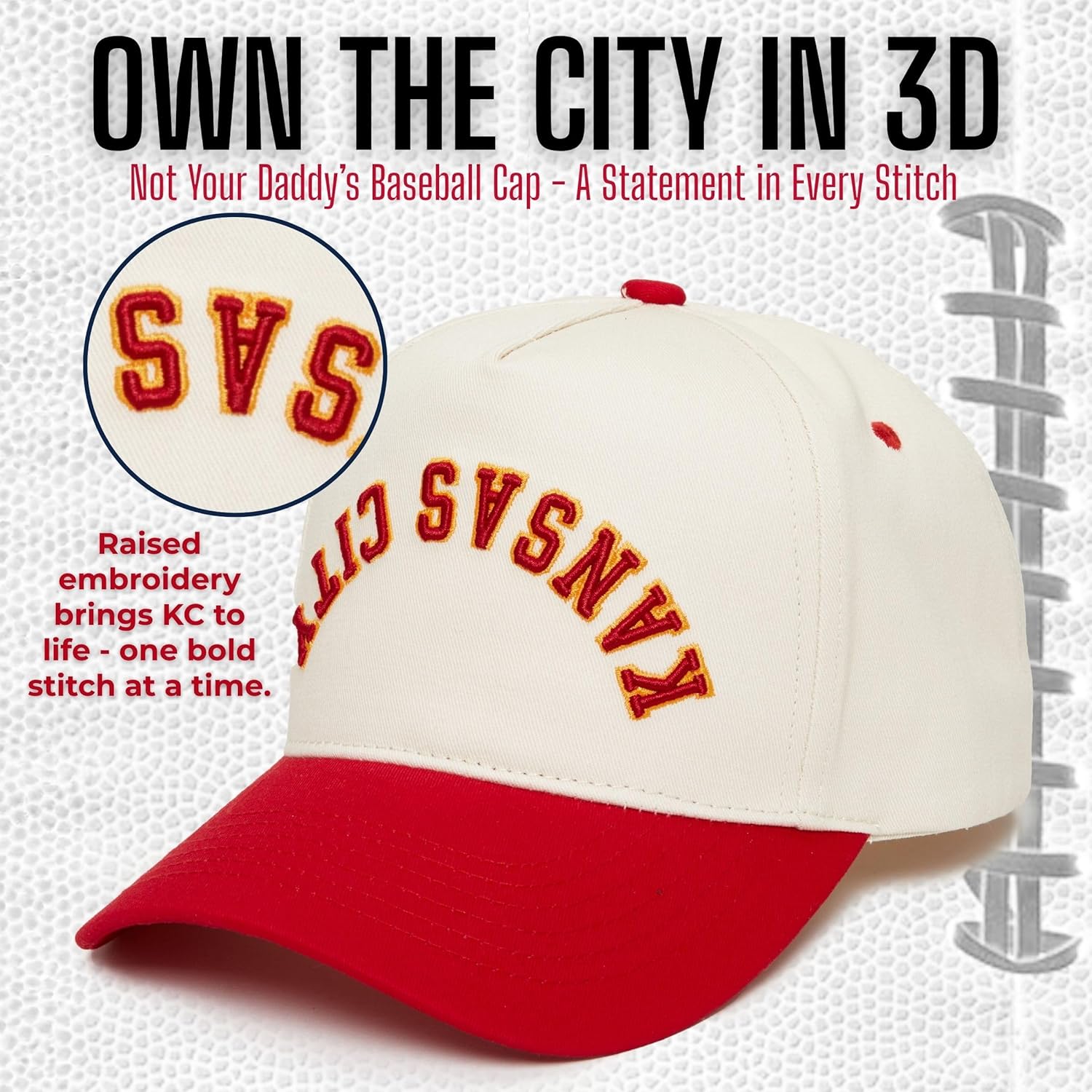 Funky Junque Upside Down City Trucker Hat for Men and Women – Unisex 3D Embroidered Gameday Baseball Cap, Retro Snapback Hats