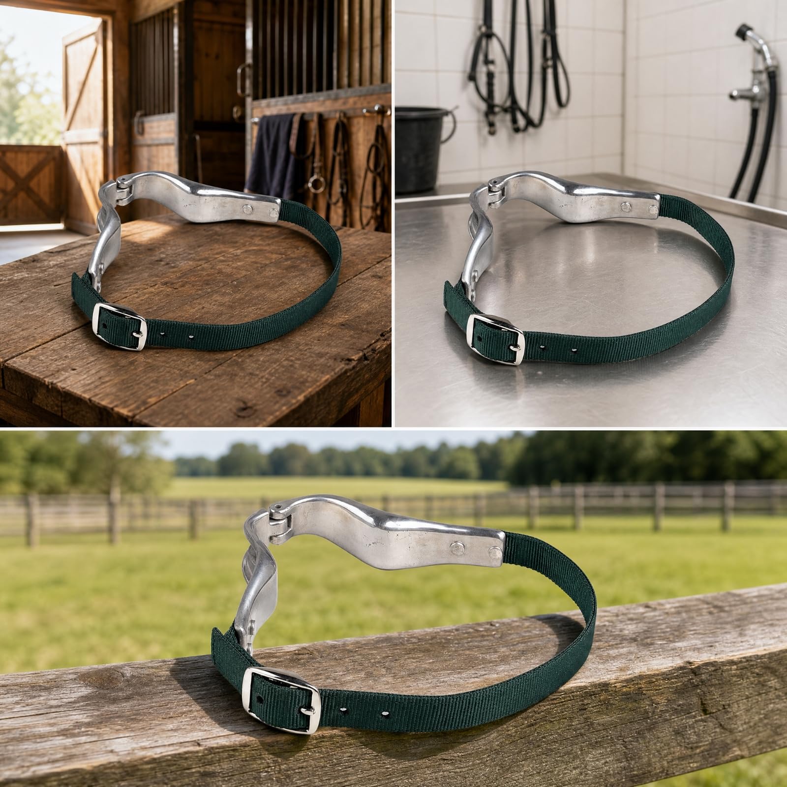 Cinghia con Struttura in Alluminio e Fibbia Pratico Attrezzatura Equestre Resistente All'ura per Gestione Quotidiana del