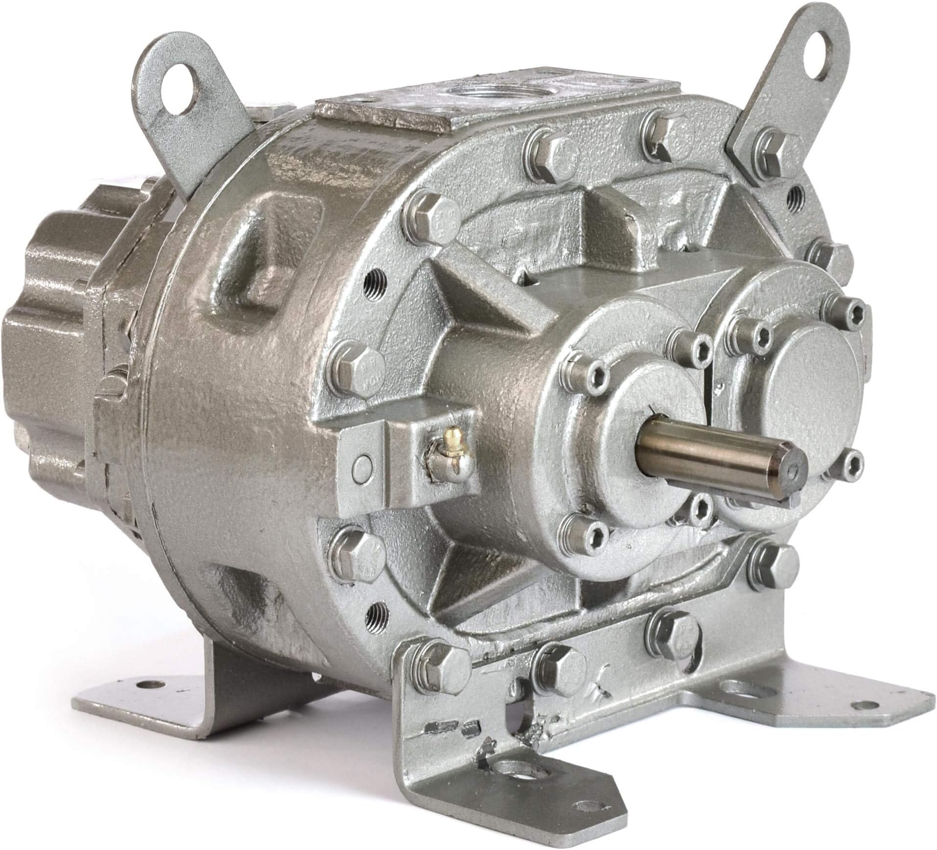 ZZ2M Positive Displacement Blower, 6-95 CFM, 12 PSI Pressure, 15" Hg Vacuum, Oil & Grease Lubricated, 1" FNPT, Left Hand Shaft, Compatible with Roots 22-URAI, Sutorbilt 2M, Tuthill 2002