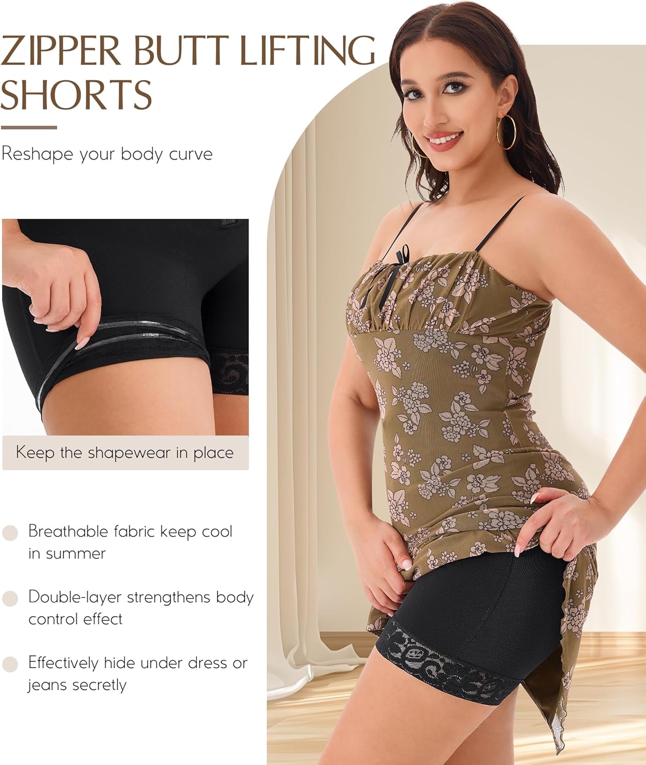 MERYOSZ Tummy Control Shapewear Shorts - Zipper Butt Lifting Panties Underwear Shapewear for Women Faja Body Shaper Girdle - Image 6