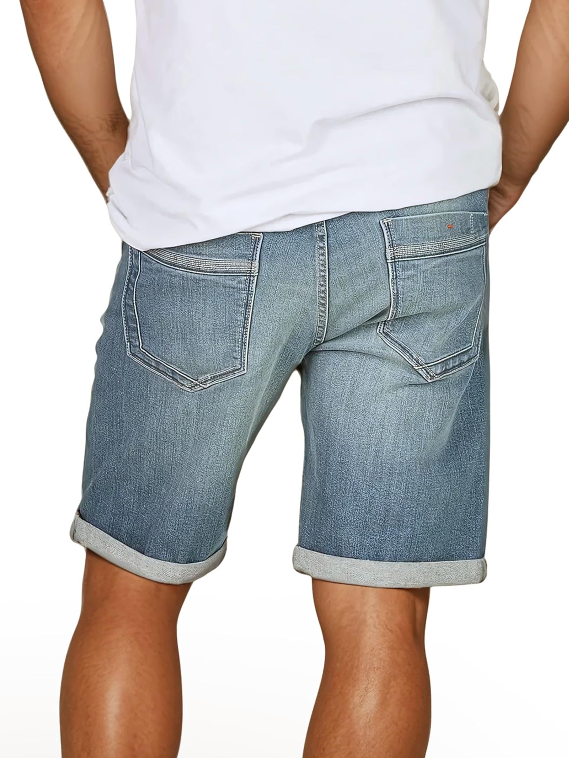 riverso Jeans Shorts Herren Stretch Kurz Regular Fit RIVTom Kurze Hosen