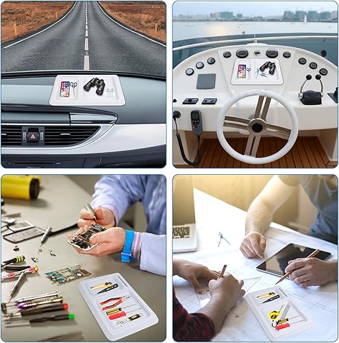 Miniatura 7 de VEITHI Almohadilla de tablero de barco, organizador antideslizante para tablero de barco, perfecto para consolas centrales de lanchas de pesca,