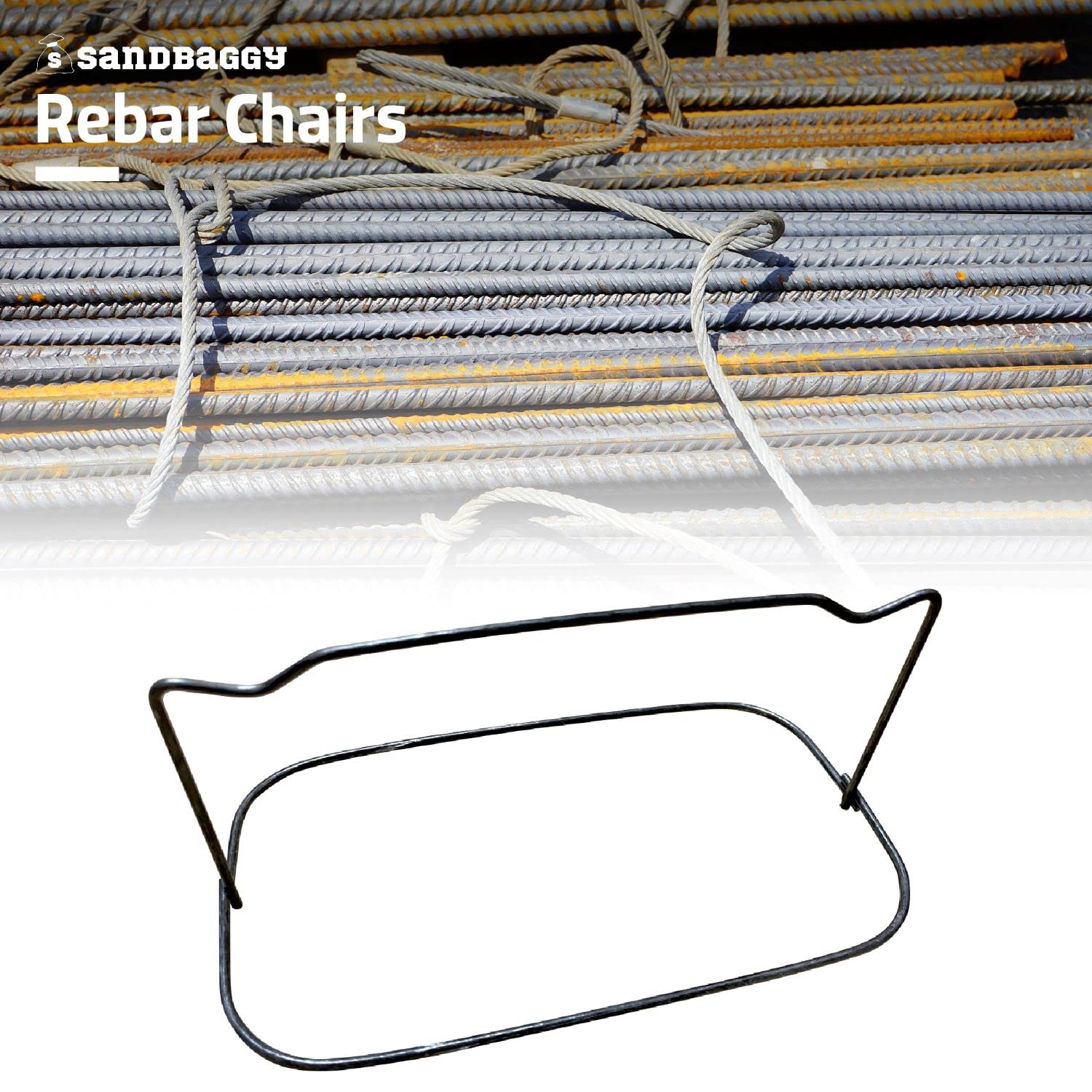 Sandbaggy Plastic Rebar Chair – Holds #3 To #5 Rebar, 1.5” Or 2” Lift, Snap & Lock