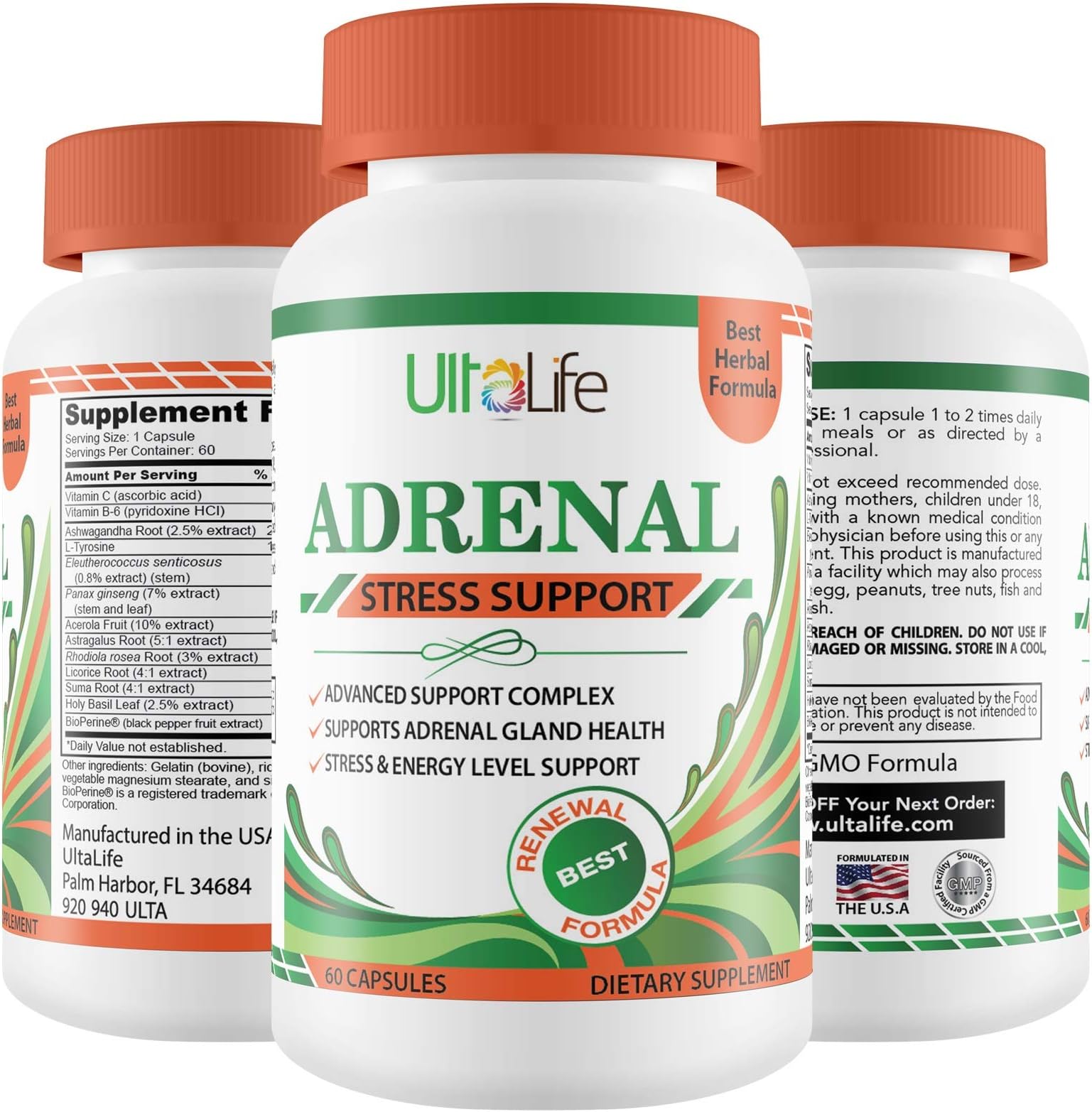 ADRENAL FATIGUE Making You Feel Tired, Run Down & in a Fog? Adrenal Support Supplement - Manage Cortisol Stress Hormones & Boost Energy - Natural Formula for Men & Women w Rhodiola Rosea, Holy Basil +