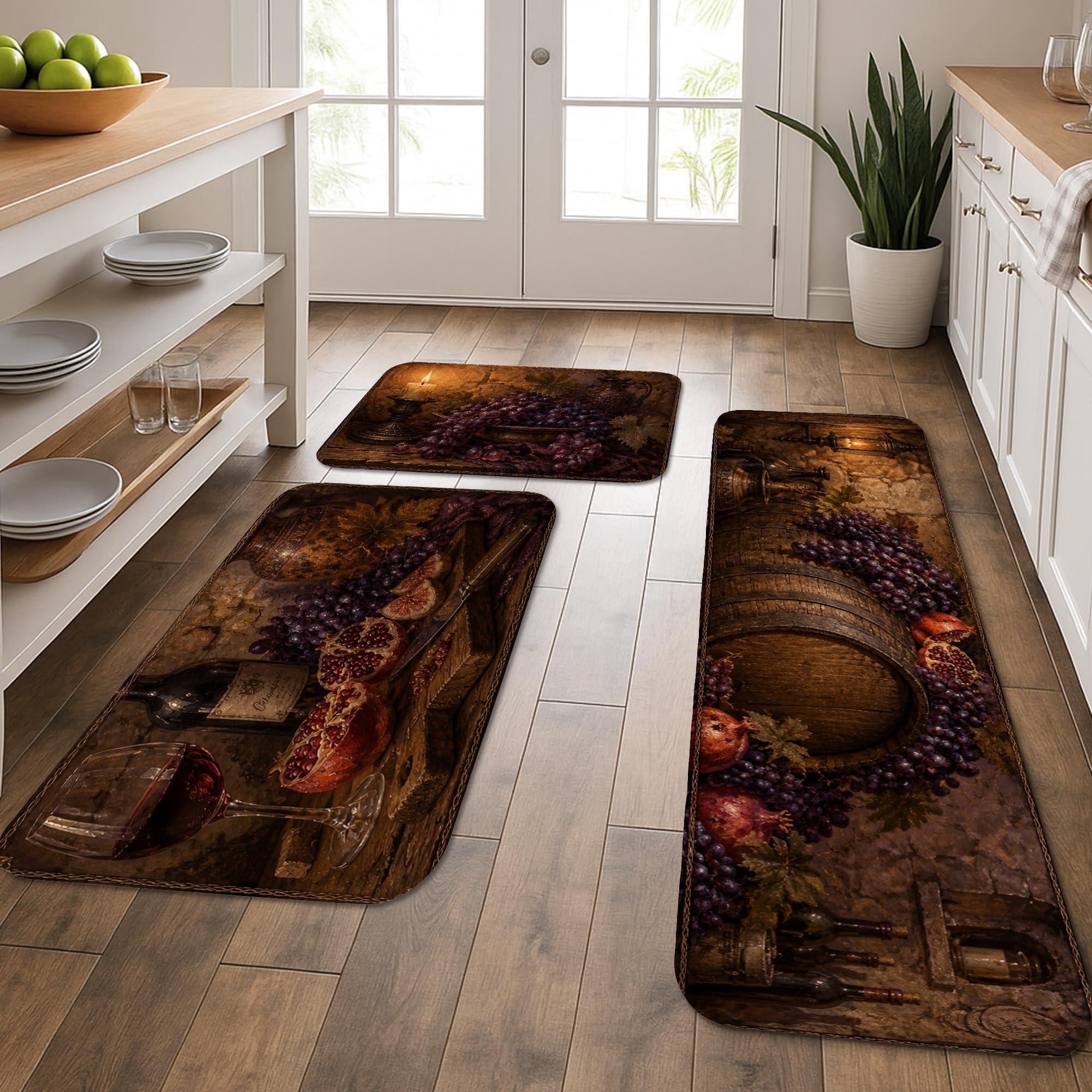 Tapis de cuisine antifatigue rustiques pour soulager les jambes lourdes