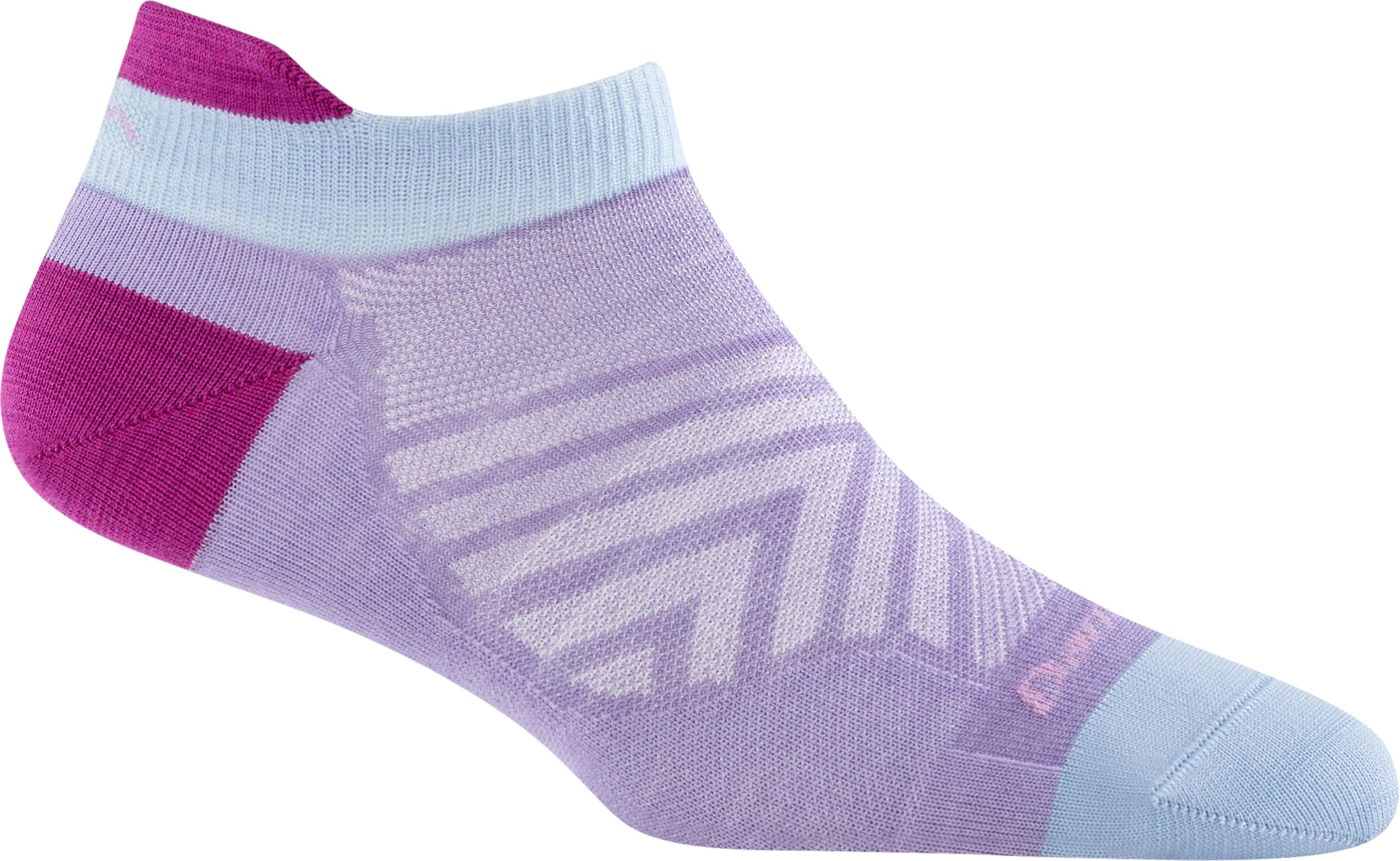 Darn Tough Vermont Women's Run No Show Tab Ultra-Lightweight Sock (Style 1043) - Purple/Lavender, Medium