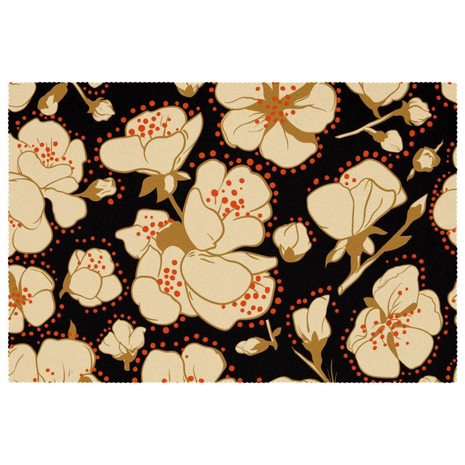 Sets de table au design floral élégant et finition soignée pour linge de table haut de gamme