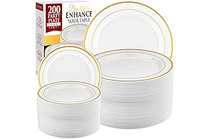 Prestee Gold Plastic Plates: An Elegant Choice for Sophisticated Gatherings