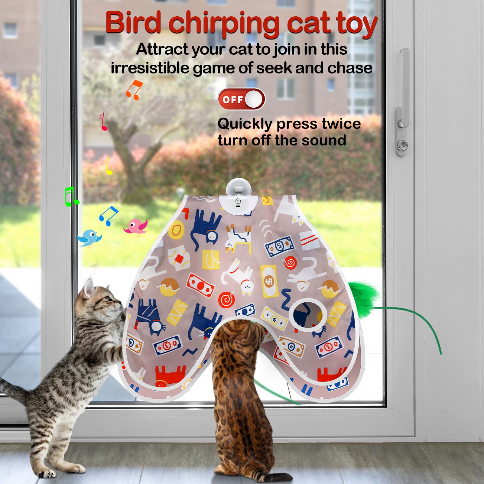 Juguetes interactivos para gatos con plumas ocultas en movimiento, juguetes para gatos colgantes en la pared, juguete para gatos de interior, hogares de varios gatos (rosa)