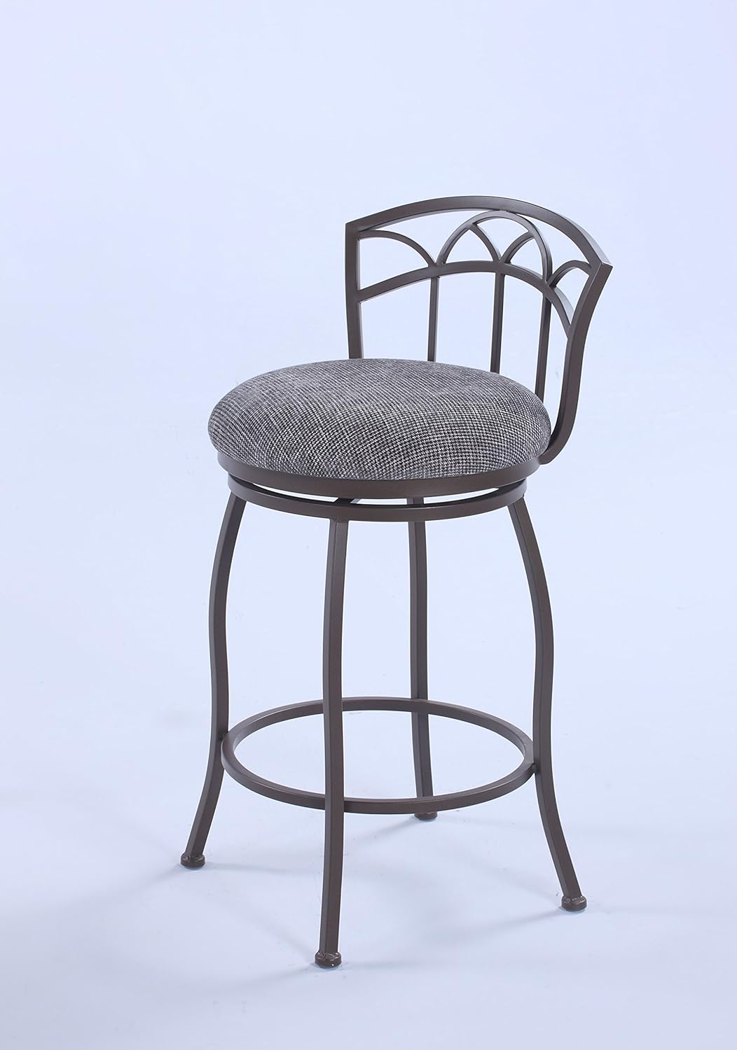 MILAN Reece Grey Sturdy Metal Frame Swivel bar Stool Home & Kitchen