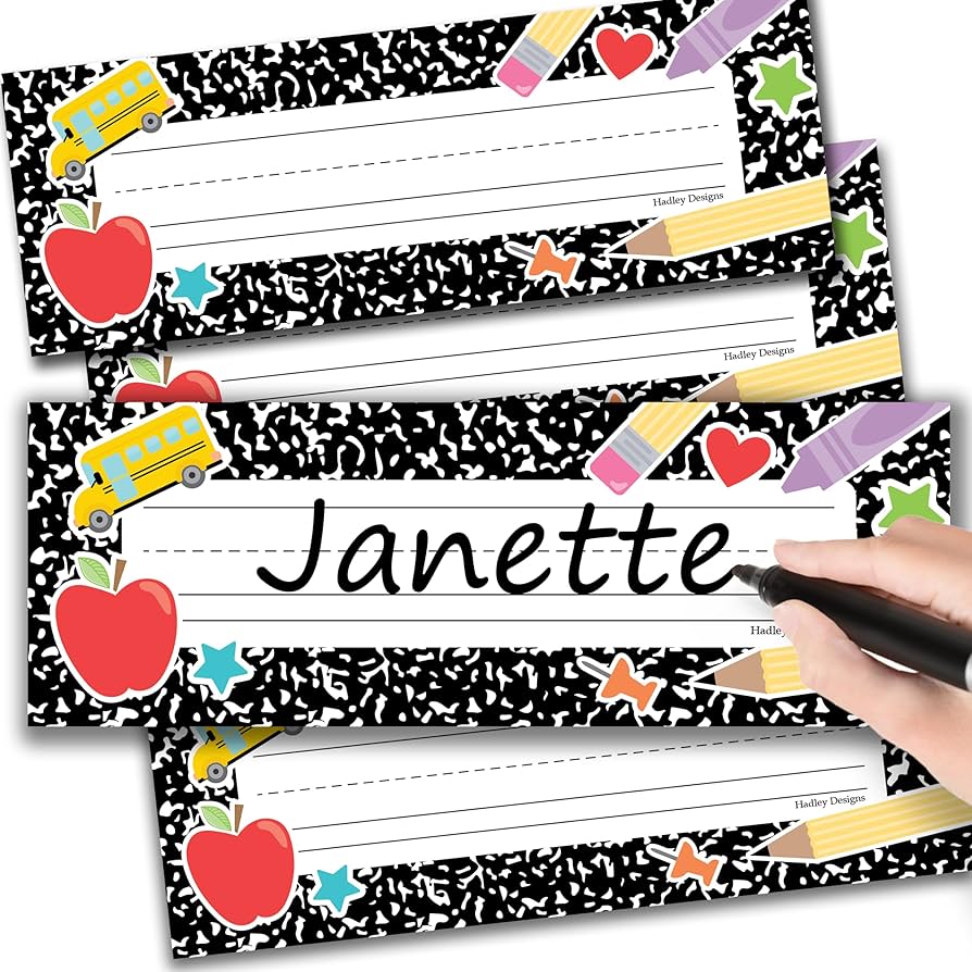 amazon-com-hadley-designs-desk-name-tags-for-classroom-25-student-name-plates-for-classroom-kindergarten-preschool-1st-2nd-3rd-grade-9x3-teacher-nameplates-for-student-desks-cubbies-apple-nametags
