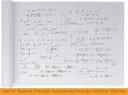 Miniatura 5 de MPC Brands Cuadrille - Papel cuadriculado para planos y gráficos (1 paquete de 8 12 x 11), color blanco