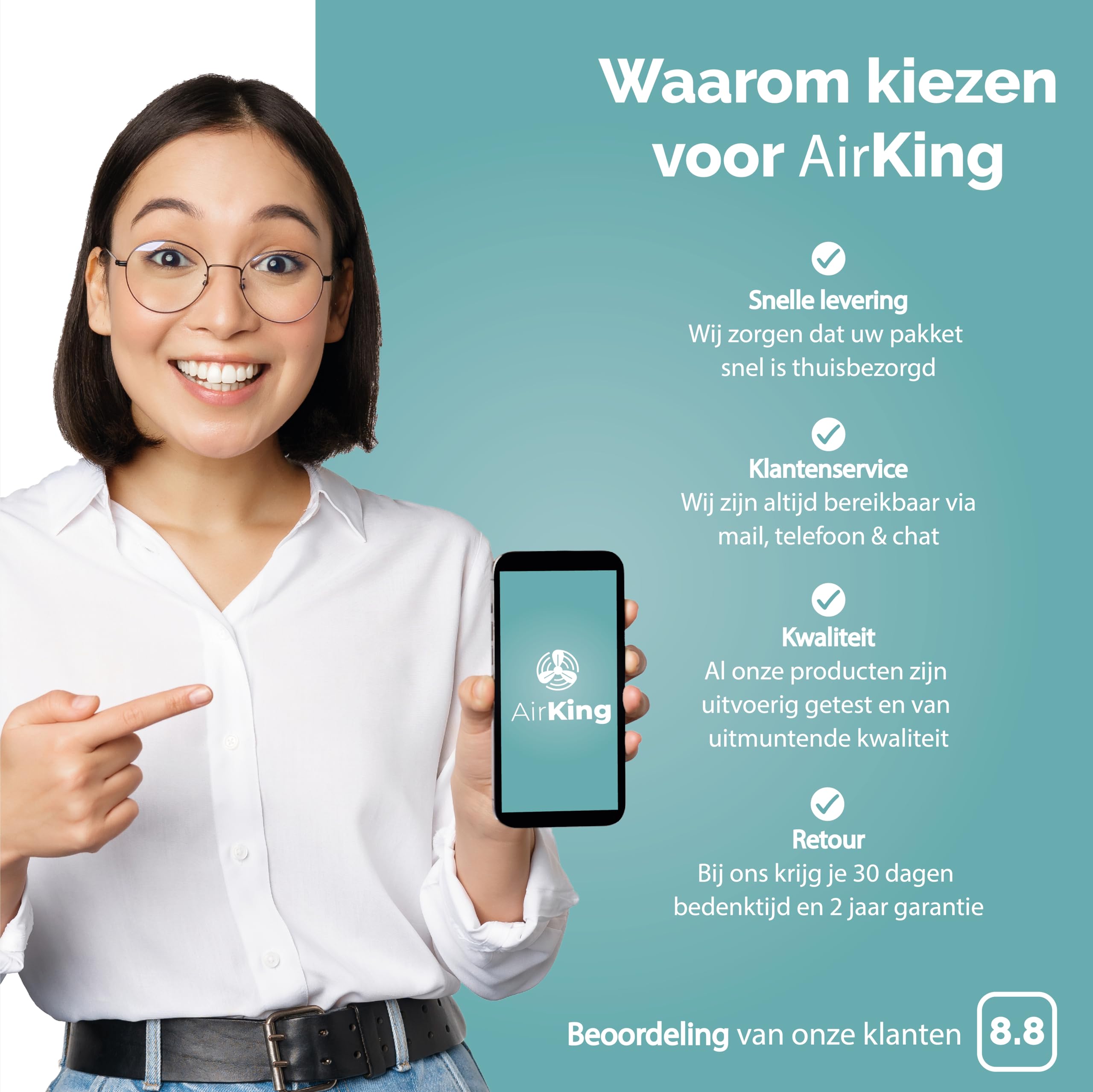 AirKing Oczyszczacz powietrza HEPA 13 + filtr węglowy, filtr UV-C, jonizator, oczyszczacz powietrza przeciw roztoczom, katarowi siennemu, alergiom i kurzowi, 230 m³/h