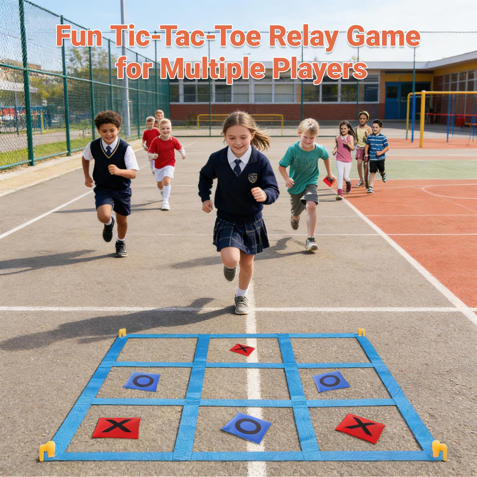 Riesiges Tic Tac Toe, Outdoor-Spielset, Sitzsack-Wurfspiele für Kinder & Erwachsene, Tic Tac Toe Mehrspieler für Garten, Strand, Camping, Familienfest, Gartenparty