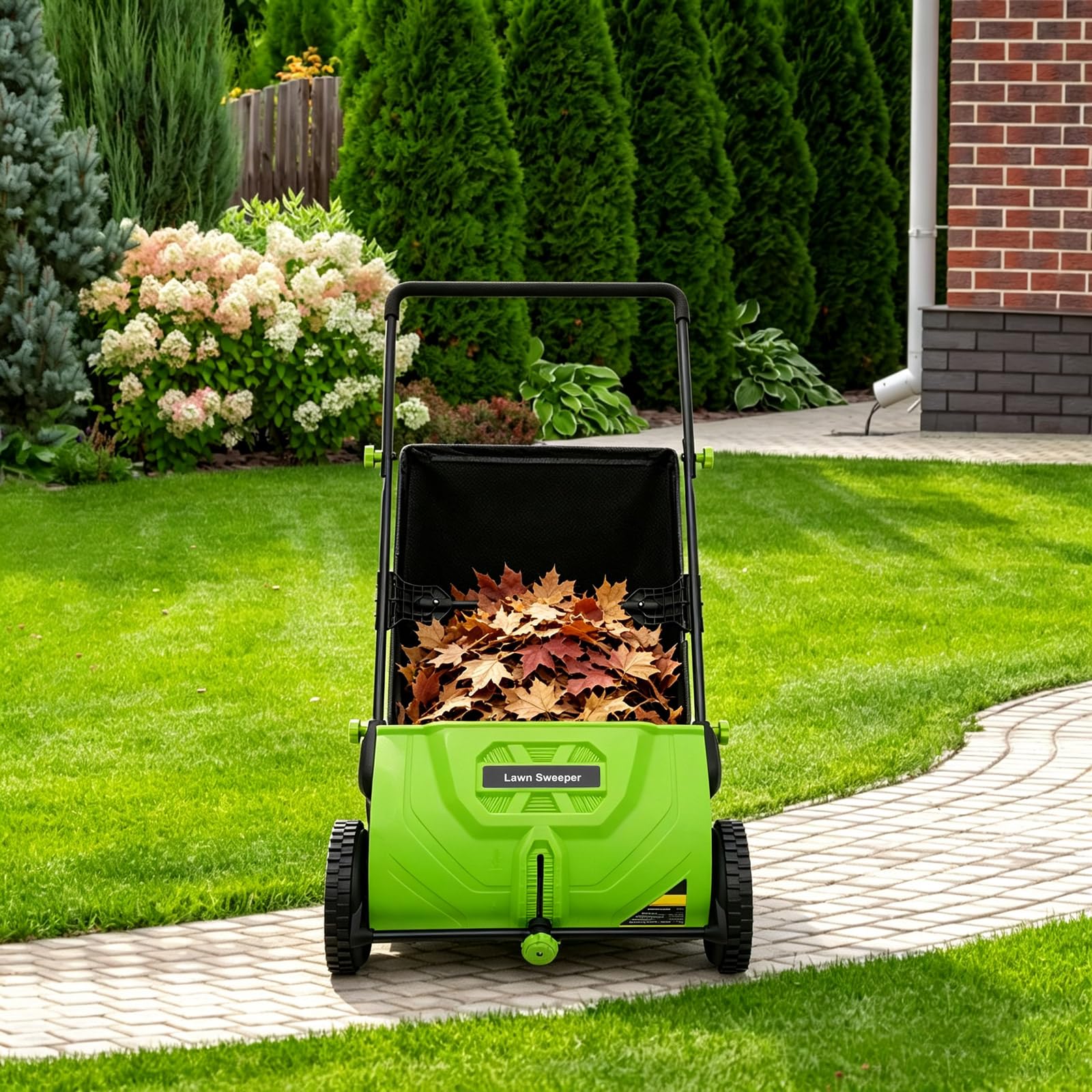 Raccogli foglie manuale, larghezza 53 cm, 100 l, spazzatrice per prato