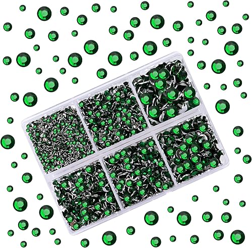 5000 diamantes de imitación de resina con parte trasera plana, 0.079 in, 0.118 in, 0.157 in, 0.197 in y 0.236 in, parte trasera plana para arte de