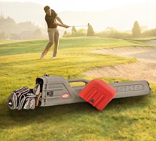 Miniatura 3 de SKB Cases - Estuche portátil de plástico duro ligero para viajes de aerolíneas con correa acolchada y cierres bloqueables, capacidad para 7 a 8