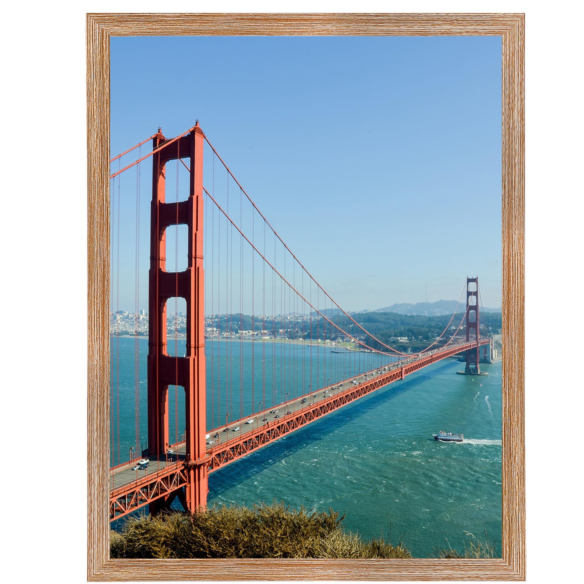 HEYTUYA 11x15 Picture Frame Rustic Brown for Wall Hanging, 11 x 15 Frame, Wall