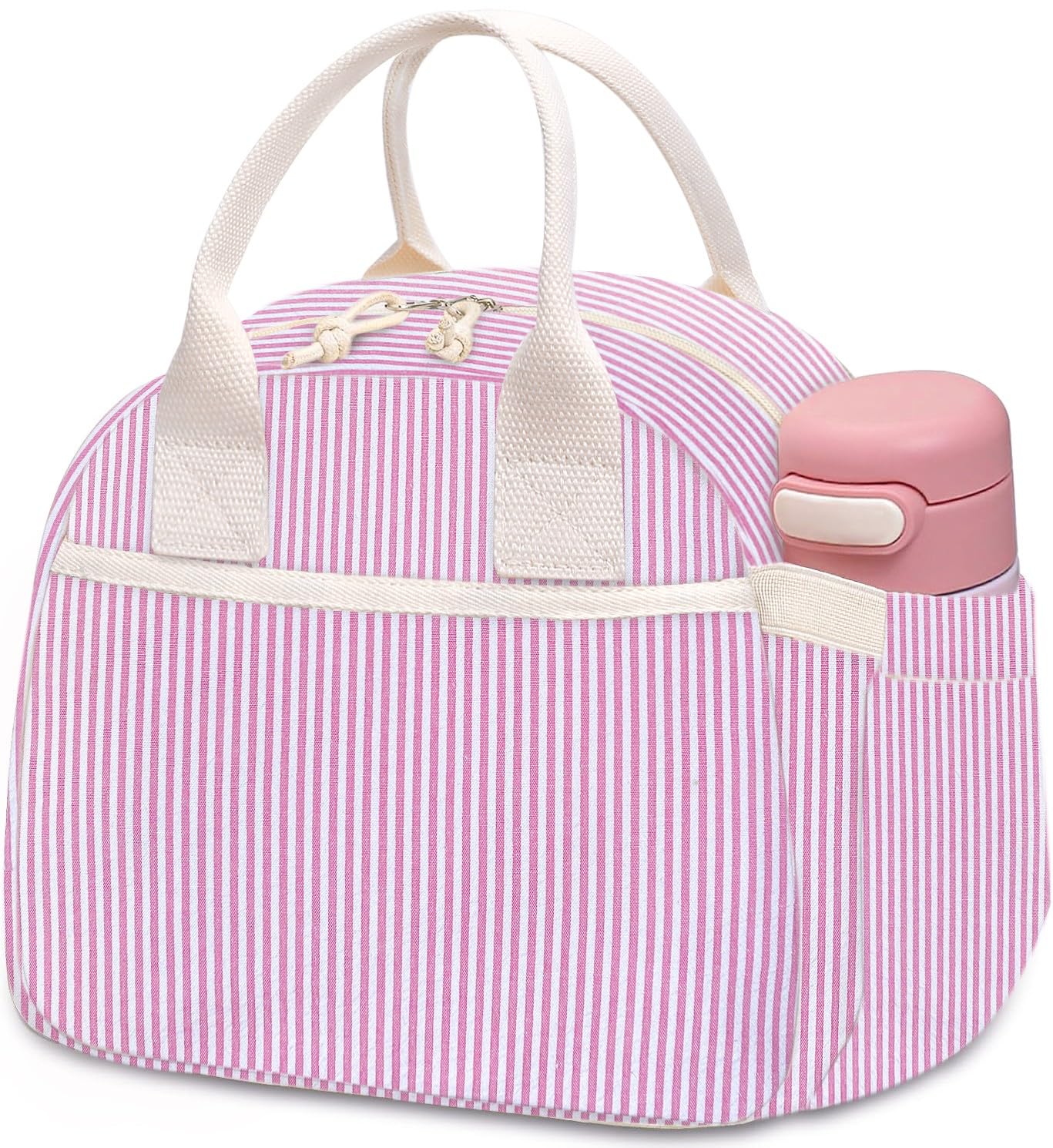 Carry bloom Lunch Box for Women, Insulated Lunch Bag Cute Corduroy Lunchbag — image 1