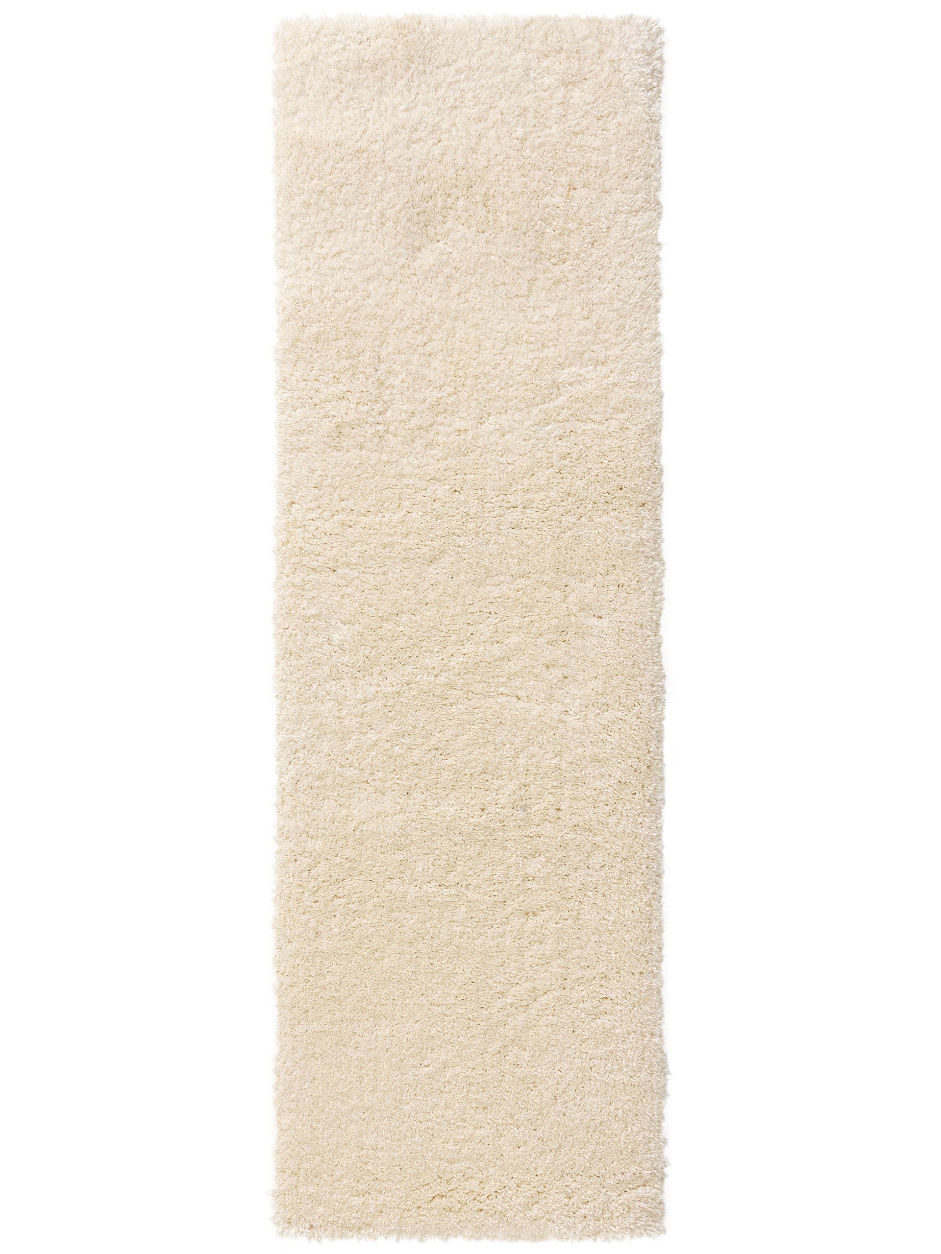 benuta Alfombra de pelo largo Pop AVA – color crema 80 x 250 cm – fibra sintética – Alfombra de pasillo y en estilo: lisa, Hygge & Cozy, minimalista – fácil de limpiar para salón dormitorio