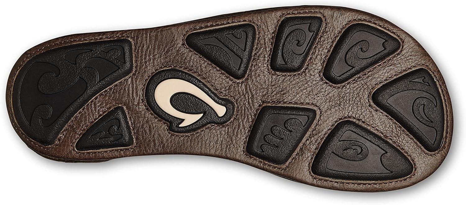 OLUKAI Hiapo Men's Leather Beach Sandal, Crafted Materials, Lightweight & Durable, All-Day Comfort & Support - Image 7