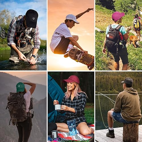 Miniatura 7 de OCTEEN Sombreros de papá para hombres y mujeres con cara sonriente de perfil bajo, gorra de béisbol ajustable sin estructurar