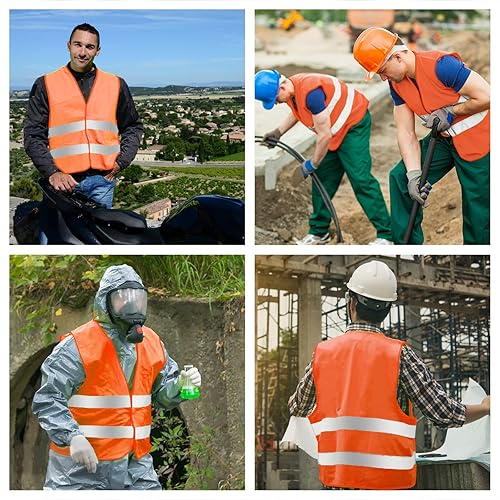 Miniatura 7 de Chaleco de seguridad, chaleco reflectante de alta visibilidad para hombres, trabajo, ciclismo, corredor, topógrafo, voluntario, carretera