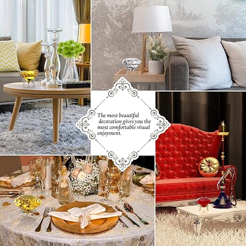 Miniatura 4 de Pisapapeles de cristal de diamante de 3.150in (3.1 pulgadas) con forma de diamante grande con soporte para joyas, centros de mesa de decoración para