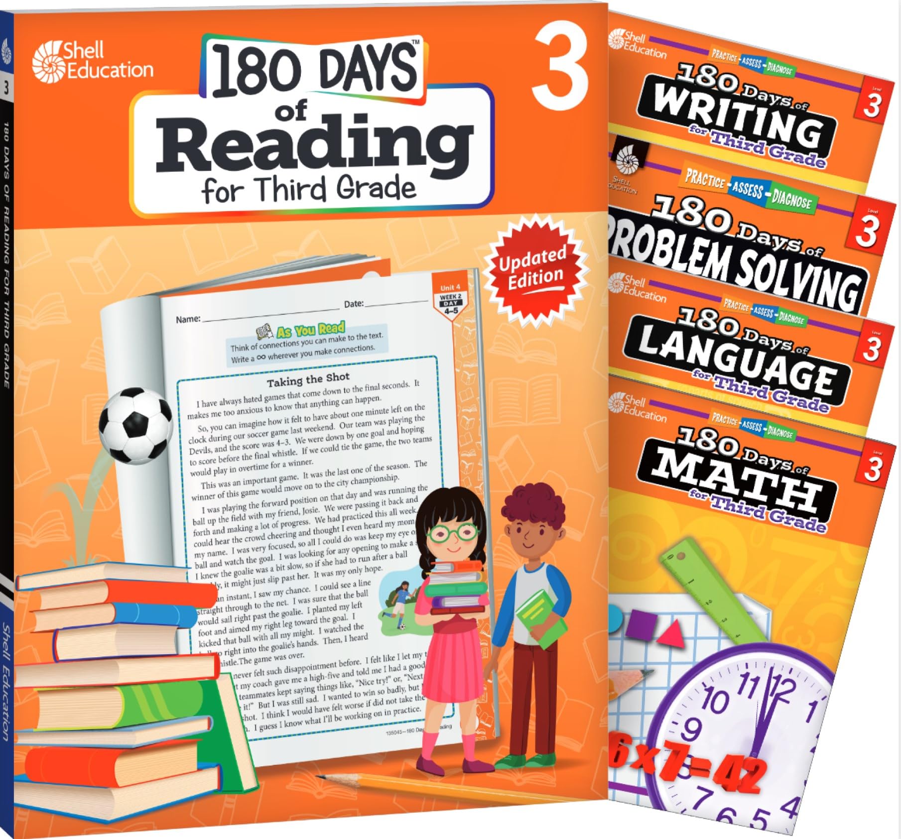 180 Days(tm): Includes 5 Assorted Workbooks to Practice Math, Reading, and Problem Solving Skills for 3rd Grade Practice Workbook for Classroom ... Created by Teachers (180 Days of Practice)