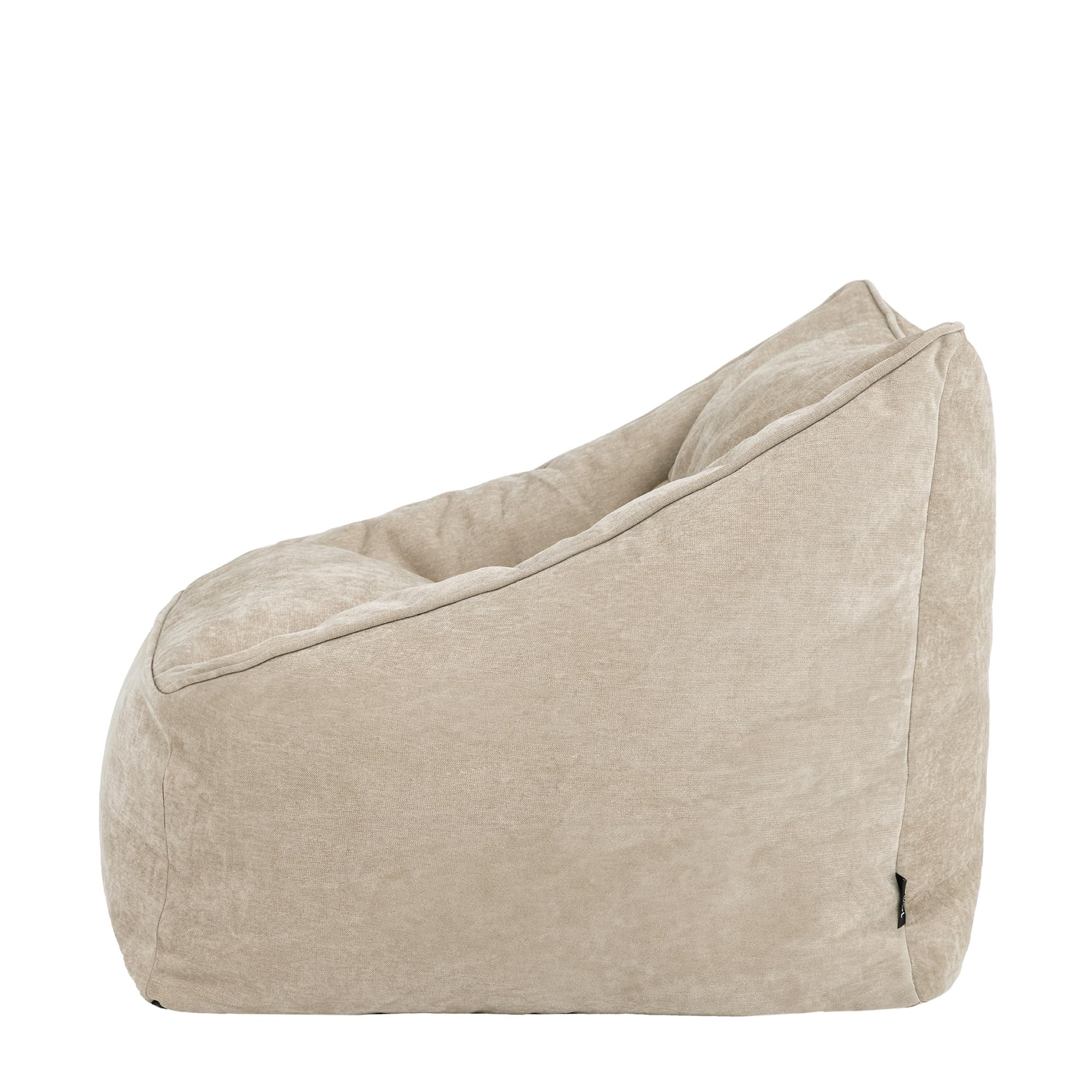 icon Cecilia Divano, 2 Posti, Beige, Chenille, Poltrona Sacco con Riempimento Incluso, Pouf Sacco, Pouf Divano, Soggiorno, Mobili Soggiorno