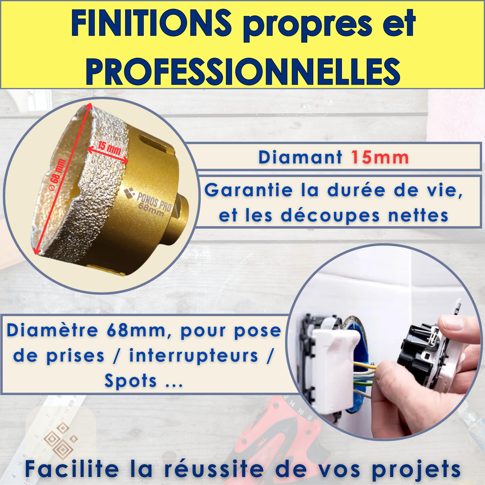 Scie Cloche Diamant 35mm Coupe Carrelage Electrique Forets Carrelage Diamant 6mm - BRSCHNITT 2 Pièces Brasé Sous Vide Et Trépans Avec Filetage M14 Pour Perçage à Sec En Porcelaine Carrelage Granit Marbre Scie Cloche Diamant 35mm Coupe Carrelage Electrique Forets Carrelage Diamant 6mm - BRSCHNITT 2 Pièces Brasé Sous Vide Et Trépans Avec Filetage M14 Pour Perçage à Sec En Porcelaine Carrelage Granit Marbre